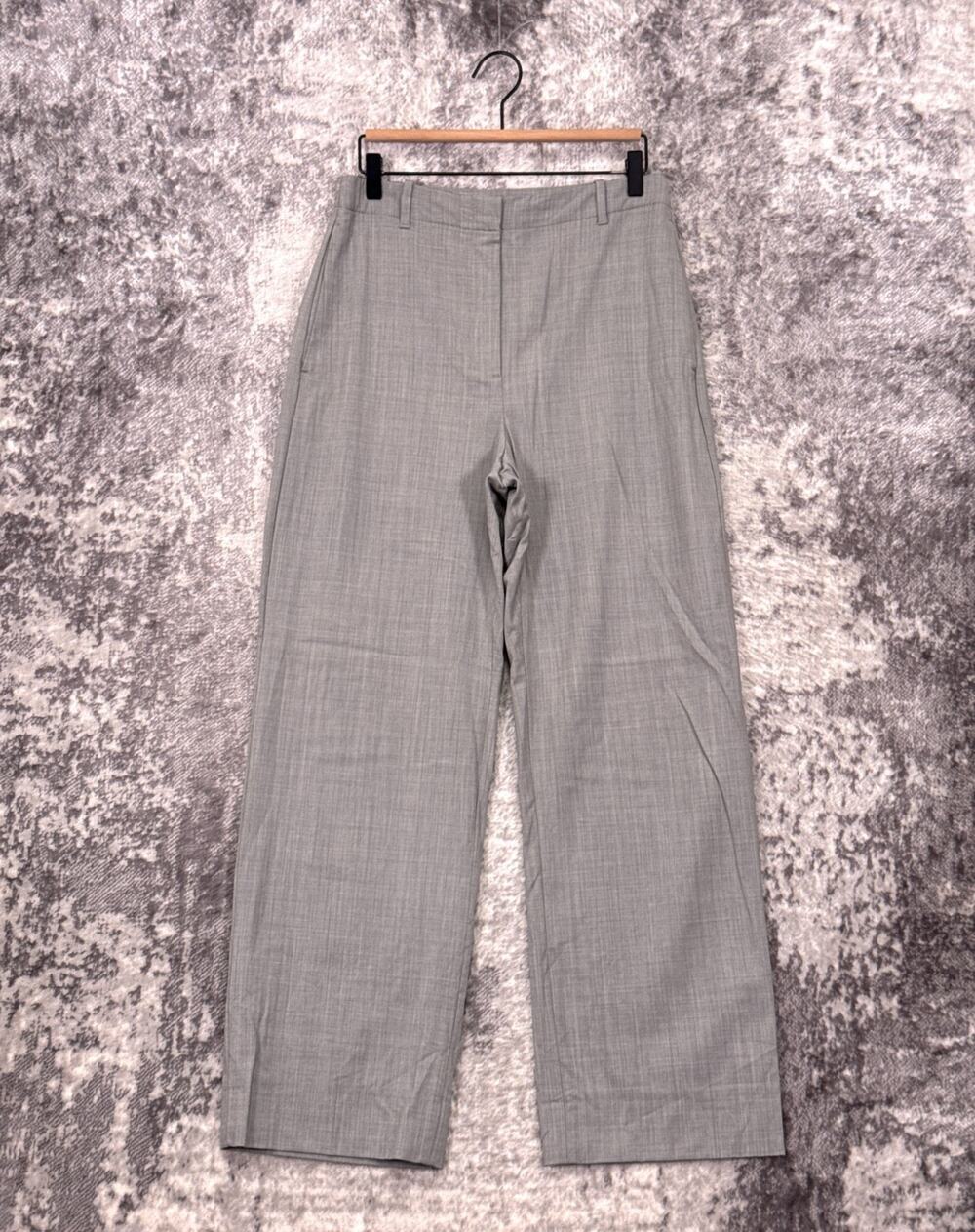 Banana Republic Modern Straight Pants 8 Womens Gray Wool Trouser